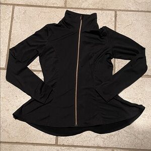 Girls Black Zip-Up Jacket - Size M